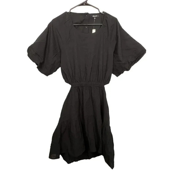 Madewell Seersucker Puff Sleeve Cutout Mini Dress Sz Xl New - Picture 4 of 16